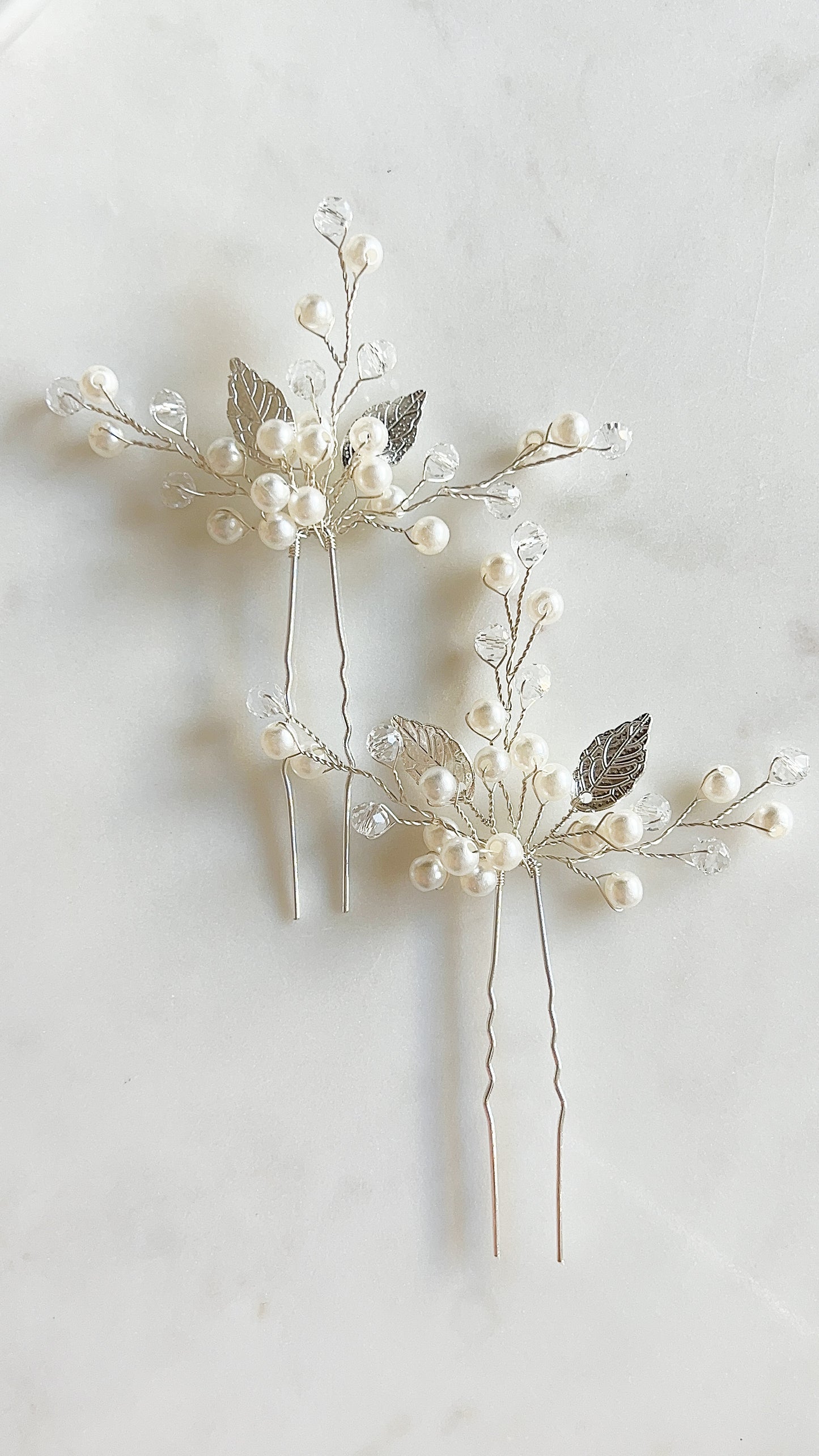 Amelia Hair Pins - Silver