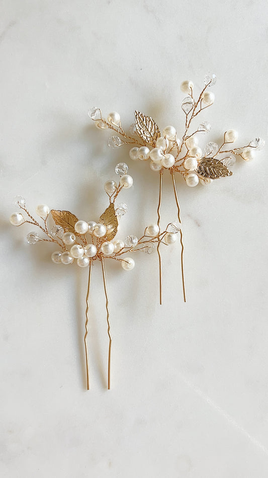 Amelia Hair Pins - Gold