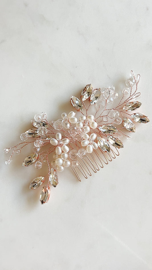 Pixie Hair Comb - Rose Gold