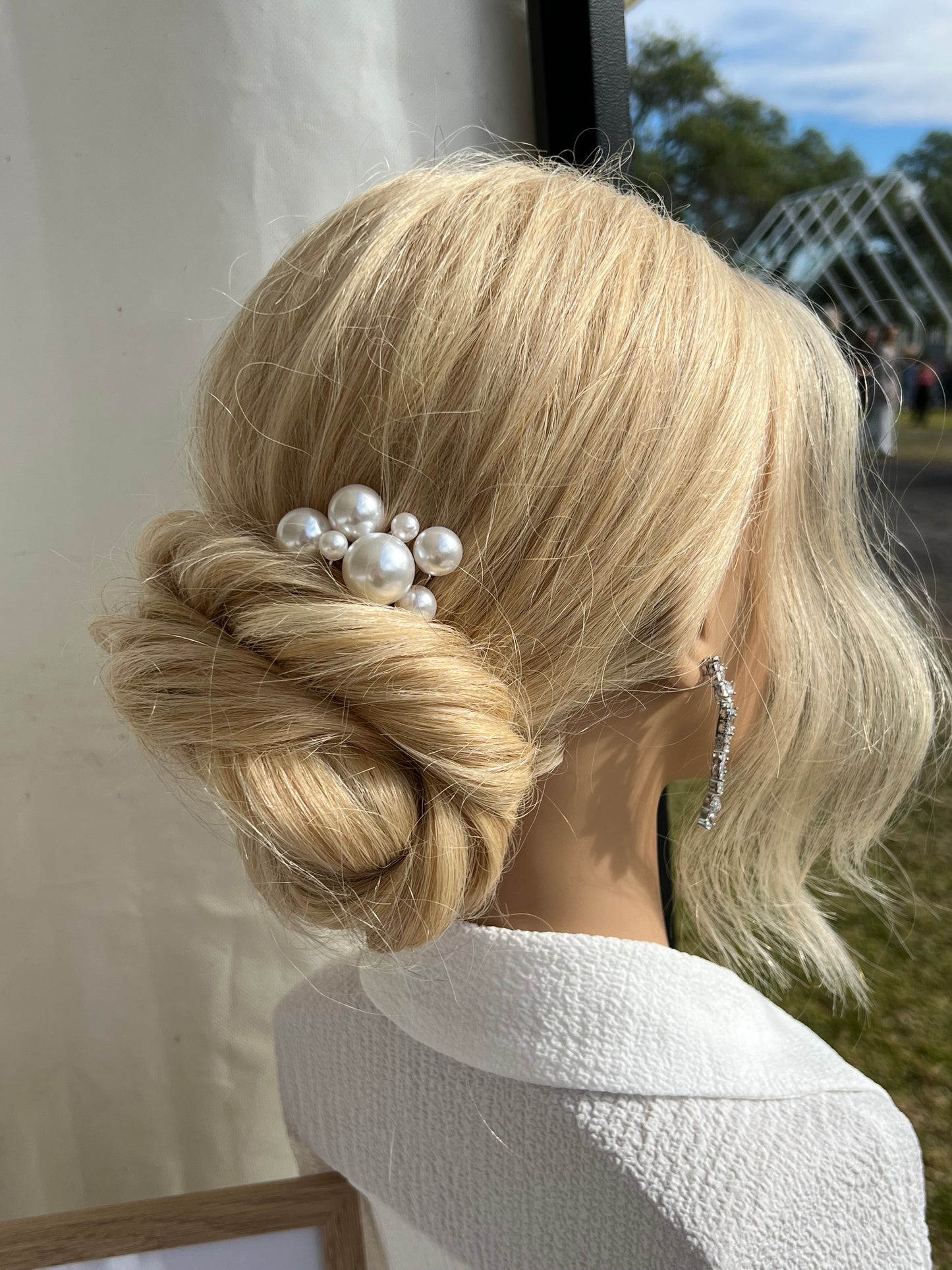 Ivy Pearl Hair Pins - Silver