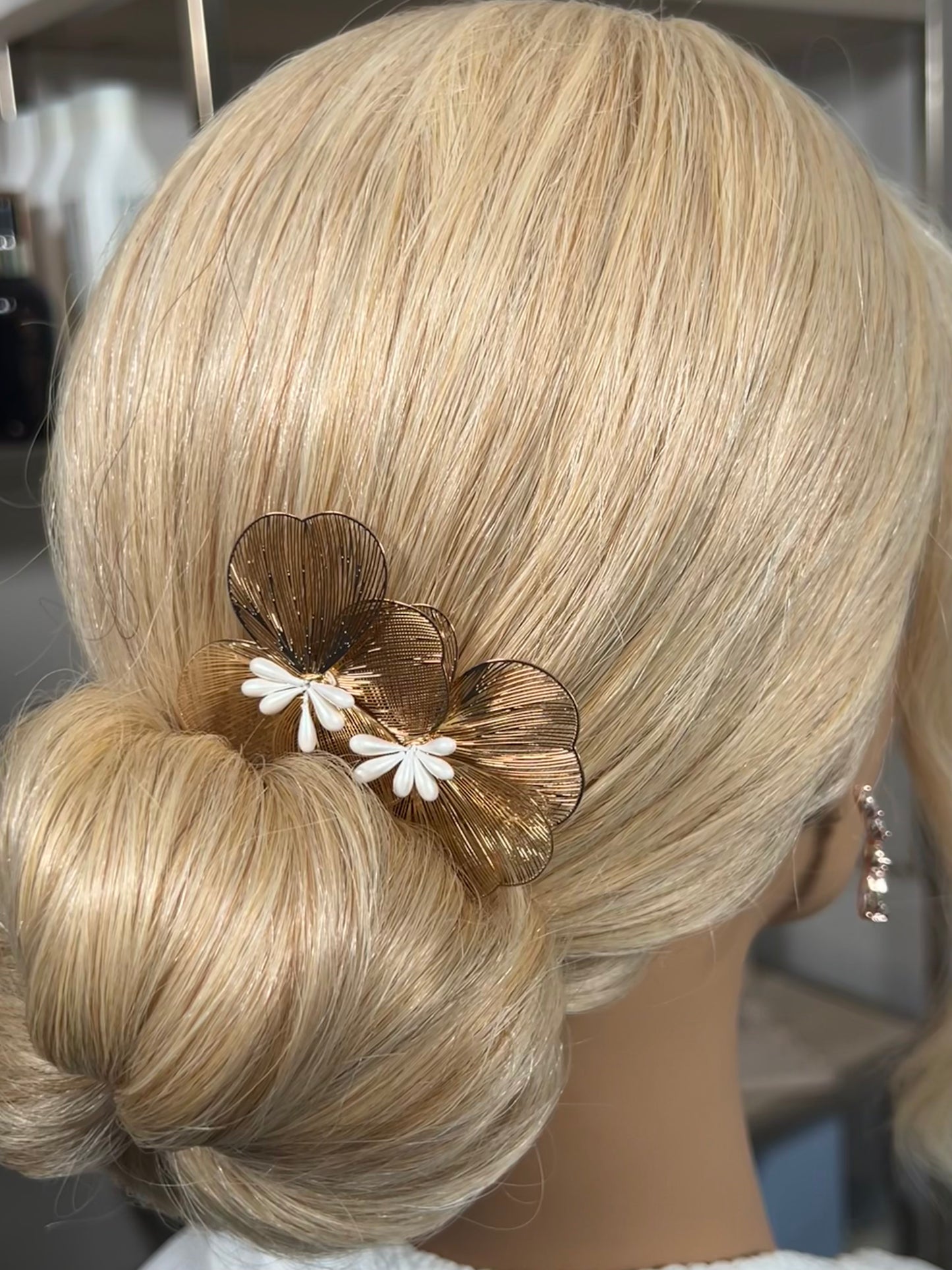 Posy Hair Comb - Gold