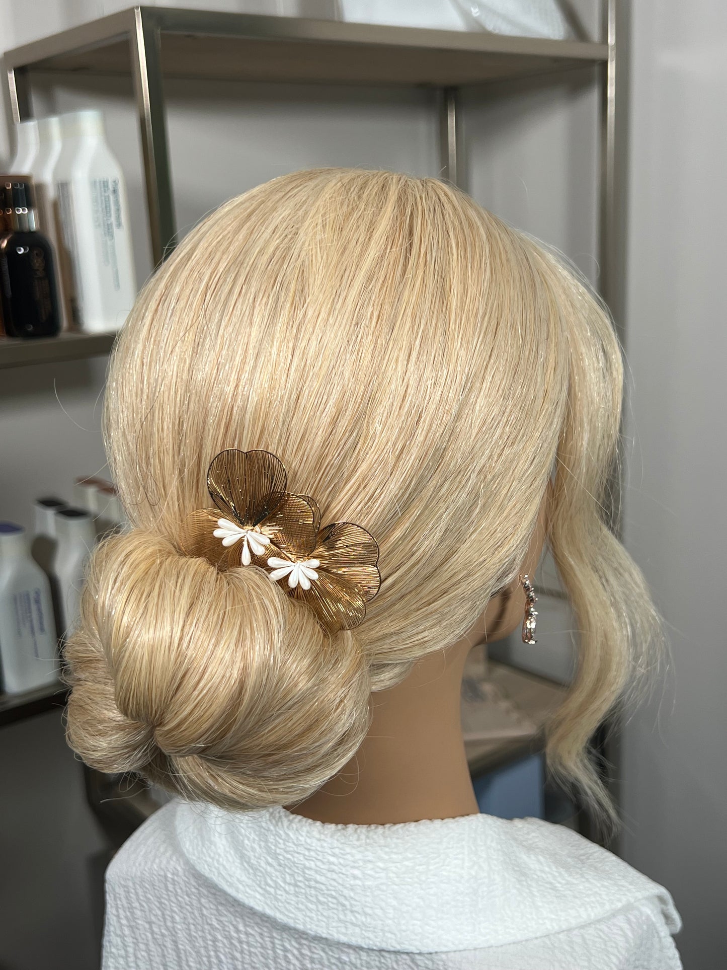 Posy Hair Comb - Gold